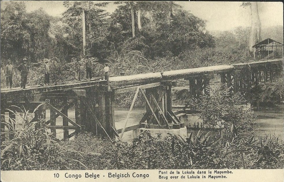 Belgian Congo Belge Entiers postaux series 1 Postal stationery view card railway train